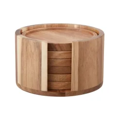 Gota glasonderzetters Ø10 cm 6-pack, Acacia