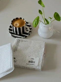 Grain servet 33x33 cm 20-pack, white-black