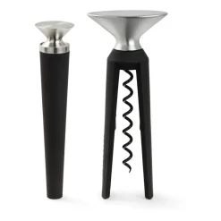 Grand Cru flesopener en kurkentrekker set, Roestvrij staal