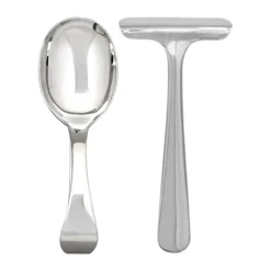 Grand Prix kinderbestek en slabbetje 3-delig, Polished steel