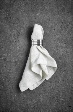 Groovy servetring 4-pack, Roestvrij staal