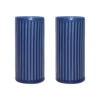 Groovy zout- en pepervaatje, Blue stoneware