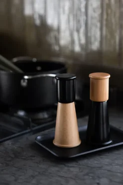 Gurken zout- en pepermolen klein 2 delen, Zwart-bruin