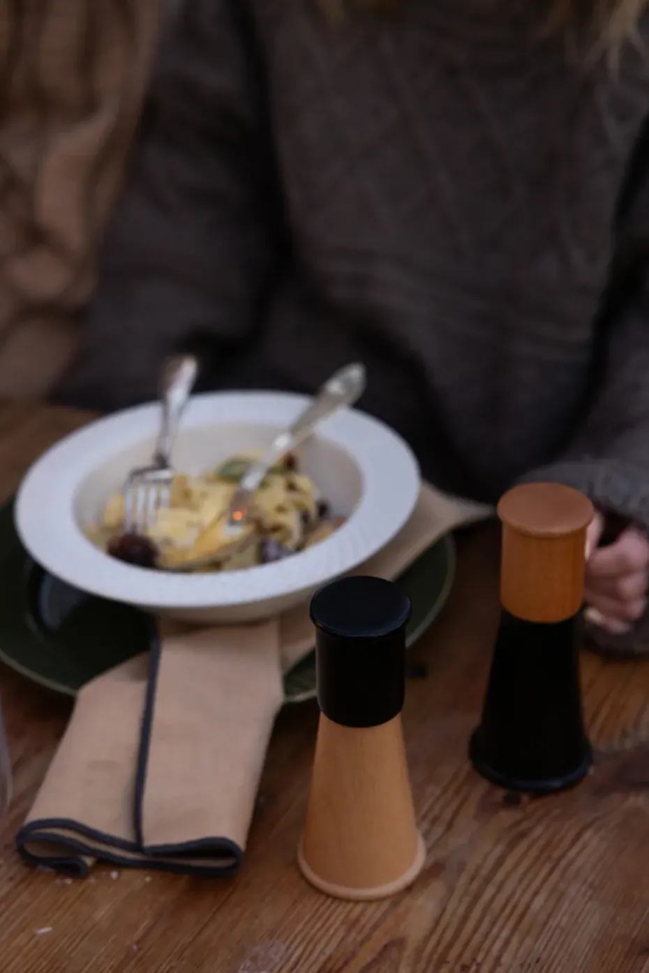 Gurken zout- en pepermolen klein 2 delen, Zwart-bruin
