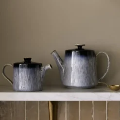 Halo brew theepot 0,44 l, Blauw-grijs-zwart