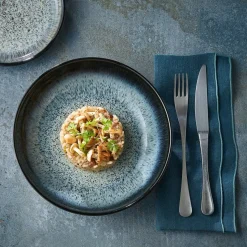 Halo pastabord 22 cm, Blauw-grijs-zwart