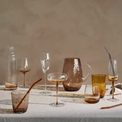 Hammered drinkglas 50 cl, Amber