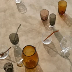 Hammered drinkglas 33,5 cl, Bruin