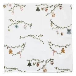 Hammershøi Christmas stoffen servet 45x45 cm 4-pack, Wit