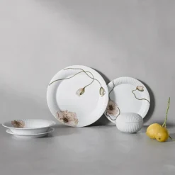 Hammershøi Poppy diep bord 21 cm, Wit