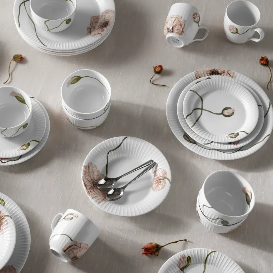 Hammershøi Poppy diep bord 21 cm, Wit