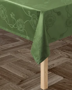 Hammershøi Poppy tafelkleed damast groen, 150x320 cm