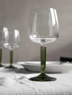Hammershøi rodewijnglas 49 cl 2-pack, Doorzichtig-groen