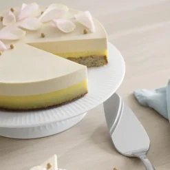 Hammershøi taartbord op voet Ø30 cm., wit