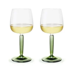 Hammershøi wittewijnglas 35 cl 2-pack, Doorzichtig-groen
