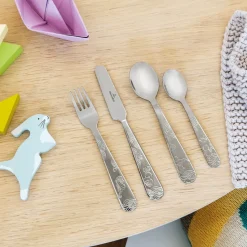 Happy as a Bear kinderbestek 4-delig, Roestvrij staal