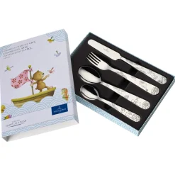 Happy as a Bear kinderbestek 4-delig, Roestvrij staal