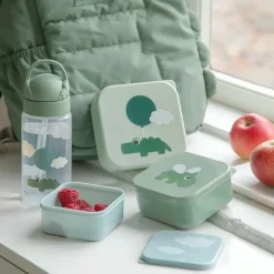 Happy Clouds fles met rietje, Green