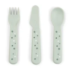 Happy Dots foodie bestekset 3-delig, Green