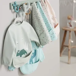 Happy Dots slabbetje met mouw, Groen