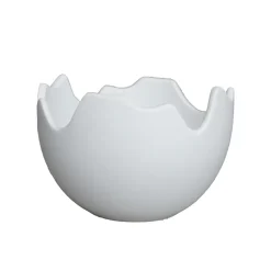 Happy Easter kom eierschaal large, White