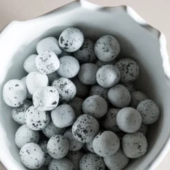 Happy Easter kom eierschaal large, White