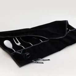 Hardanger bestekrol voor opdienbestek, Zwart