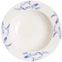 Havspil diep bord 23 cm 4-pak, blauw-wit