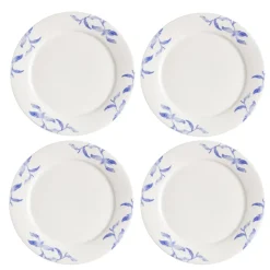 Havspil klein bord 21 cm 4-pak, blauw-wit