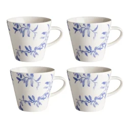 Havspil mok 30 cl 4-pak, blauw-wit