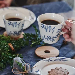 Havspil mok 30 cl 4-pak, blauw-wit