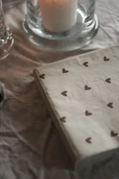 Heart pappersservett 33x33 cm 20-pack, Bruin-beige