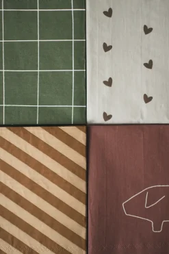 Heart pappersservett 33x33 cm 20-pack, Bruin-beige