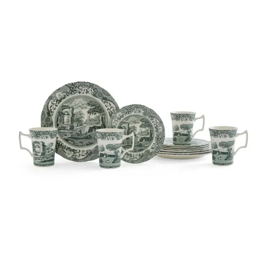 Heritage Green Italian servies, Groen, 12-delig