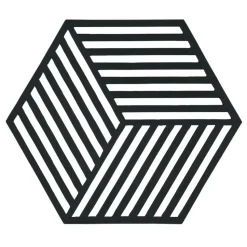 Hexagon pannenonderzetter, zwart