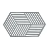Hexagon pannenonderzetter groot, Cool Grey