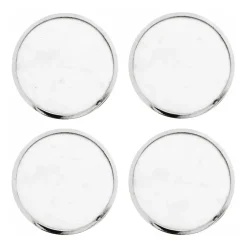 Hilke Collection glasonderzetters 4-pack, Wit marmer-vernikkeld messing
