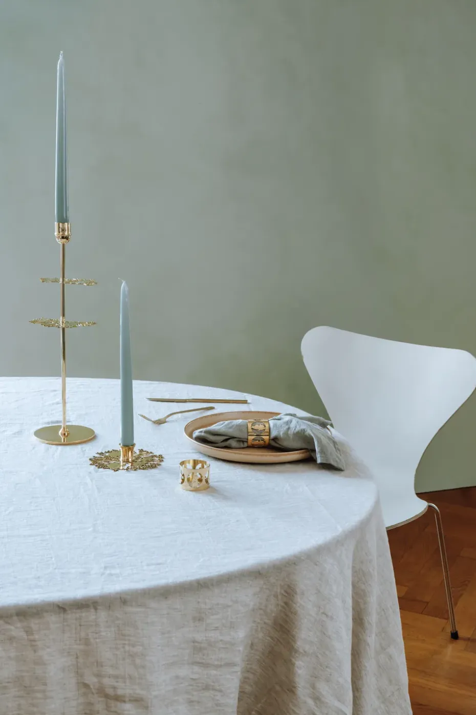 Hilke X Moomin servetringen Moominpappa 2-pack, Vernikkeld messing