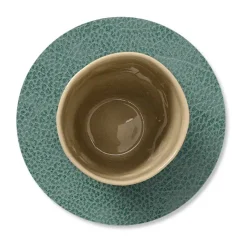 Hippo onderzetter (glazen) circle, pastelgroen