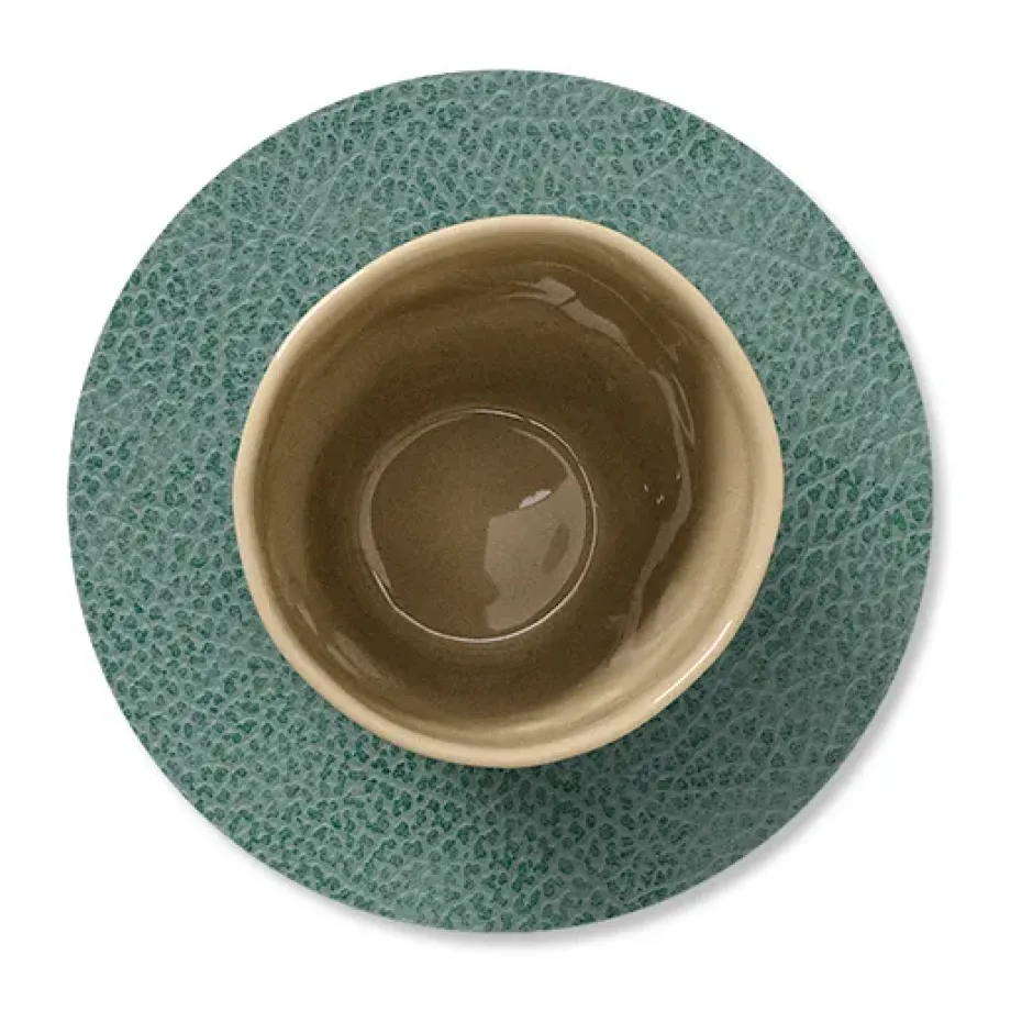 Hippo onderzetter (glazen) circle, pastelgroen