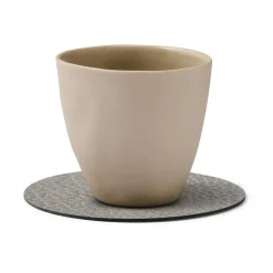 Hippo onderzetter (glazen) circle, antraciet