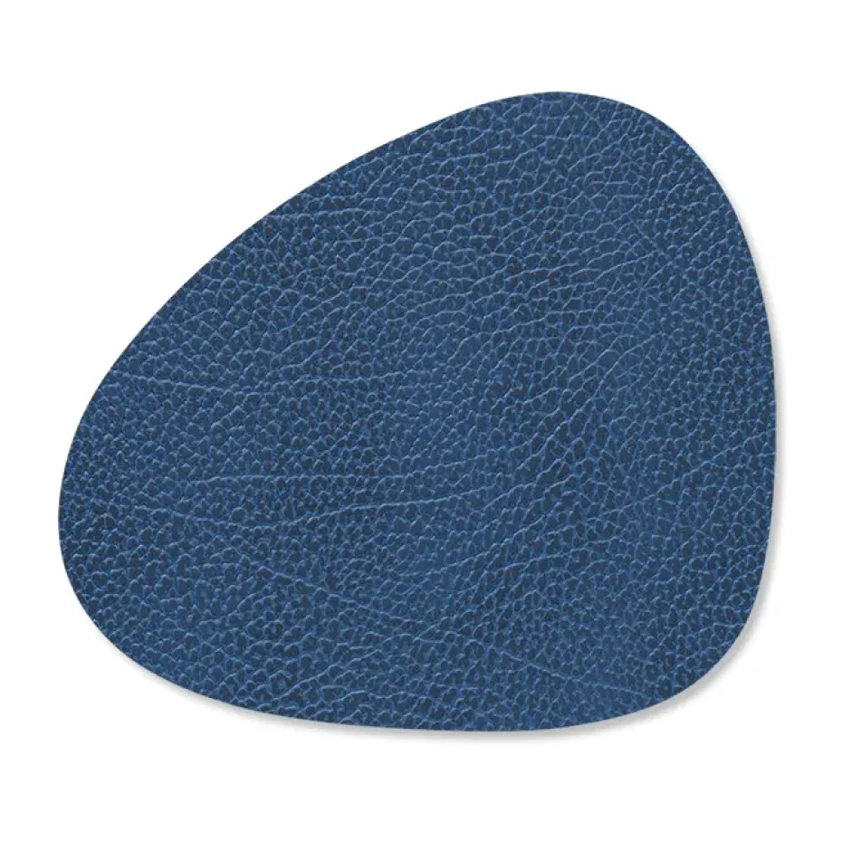 Hippo onderzetter (glazen) curve, marineblauw