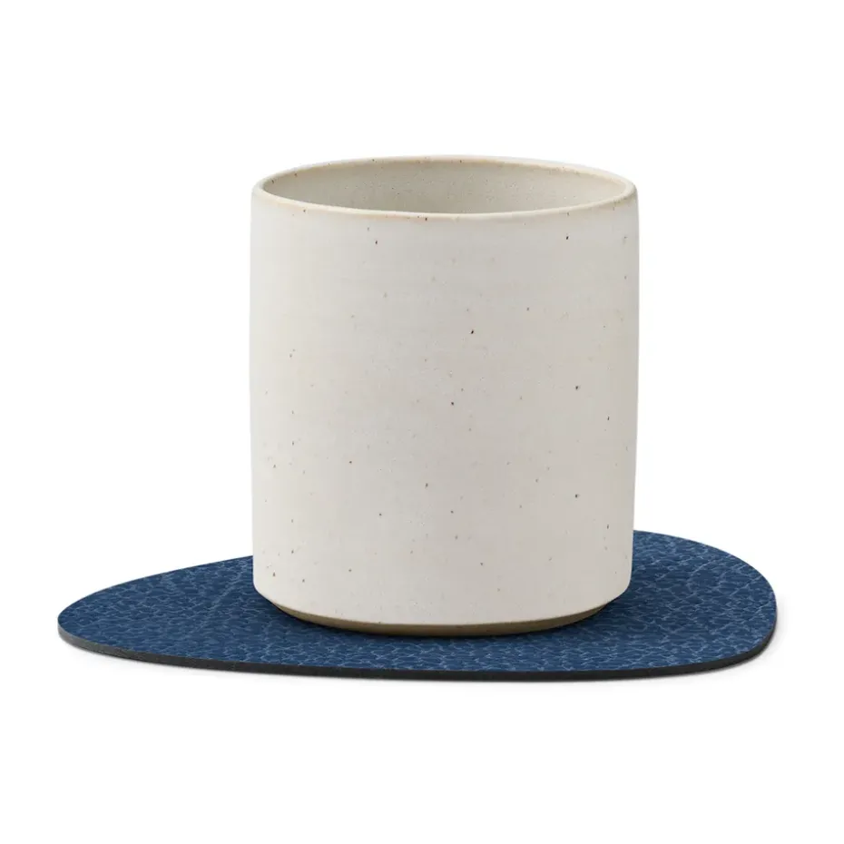 Hippo onderzetter (glazen) curve, marineblauw