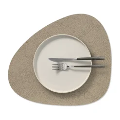 Hippo placemat curve M, Warm grey