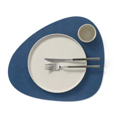 Hippo placemat curve, marineblauw