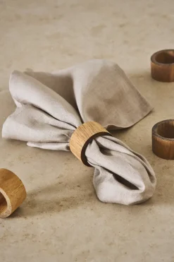 Hollow servetring Ø5 cm 4-pack, Acacia