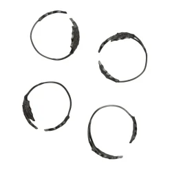 Holly leaf servetring Ø5,3 cm 4-pack, Black Brass