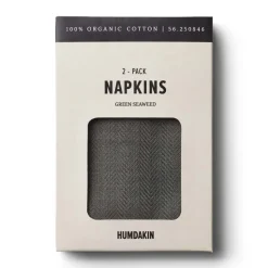 Humdakin stoffen servet 40x40 cm 2-pack, Green seaweed