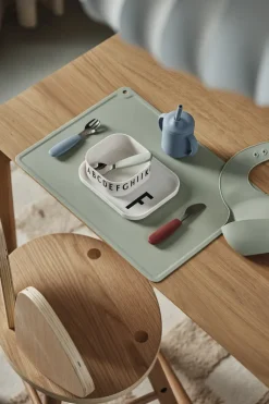 Idun beker met rietje siliconen 120 ml, Blue