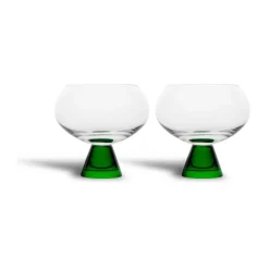 Indy glas 24 cl 2-pack, Groen-transparant